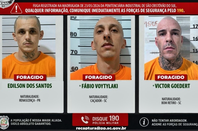 Secretaria divulga errado identificação de foragidos de penitênciária